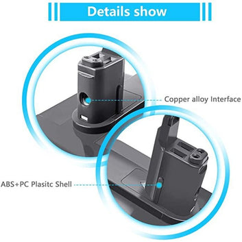 For Dyson Battery 22.2V 6.4Ah Replacement | DC35 Battery (Only Fit Type B)